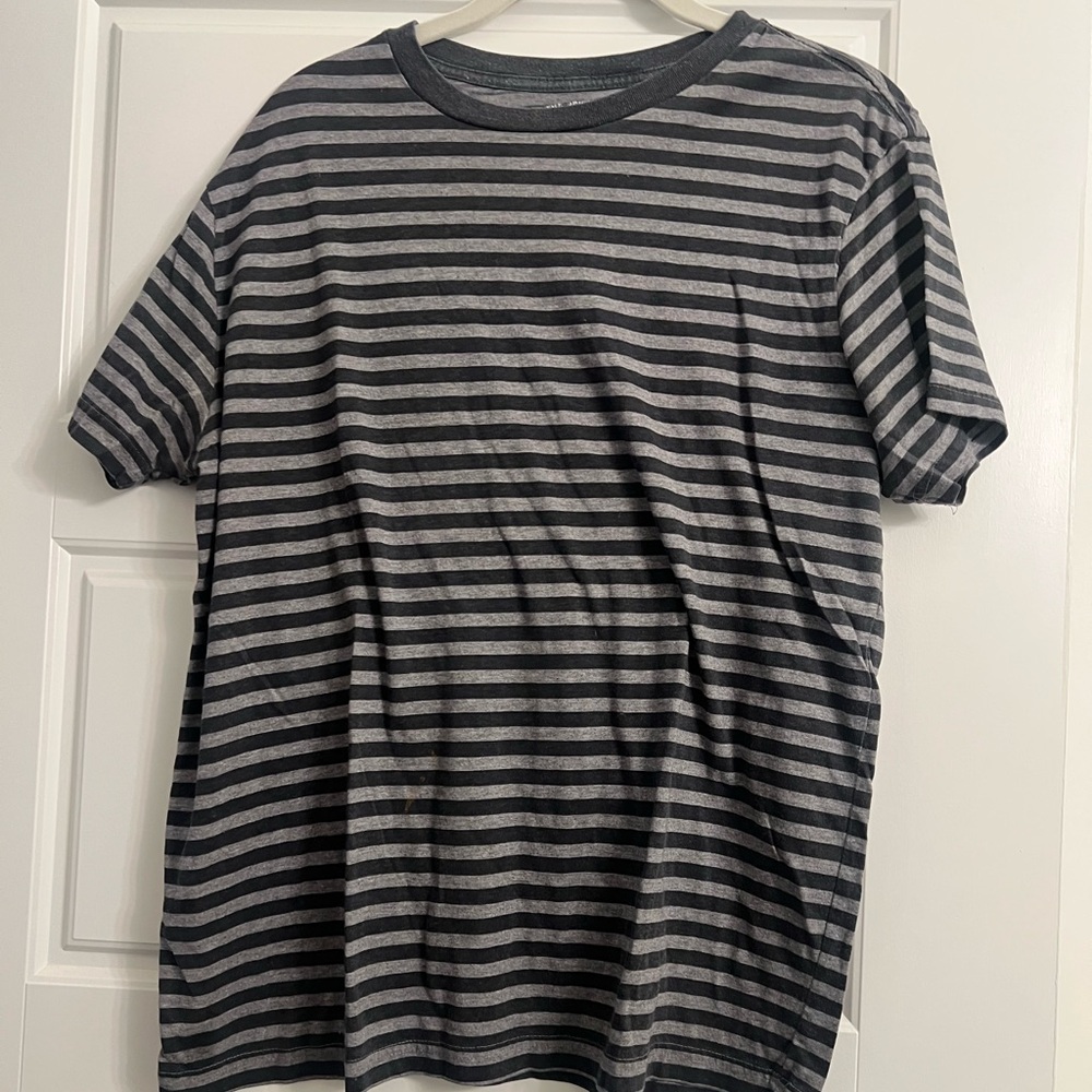 NWOT Arizona gray stripe cotton blend t shirt size large